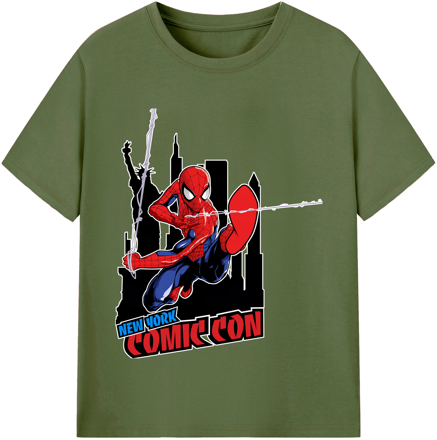 （画像用） Spider Man スパイダーマン 綿100％半袖Tシャツ（フロントプリント）